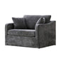 Farmhouse Accent Chair With 2 Bolster Pillows