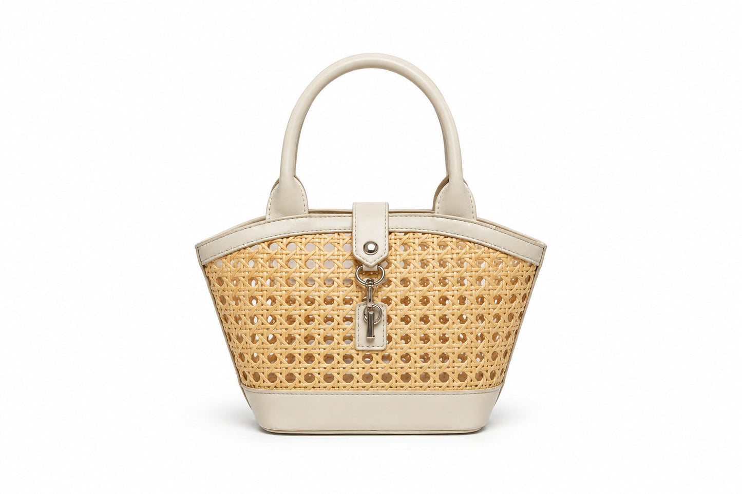 Handwoven Rattan Hollowed-Out Holiday Handbag