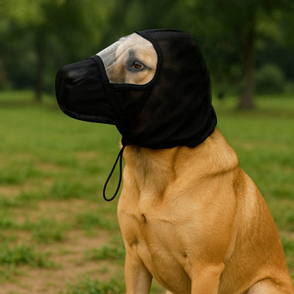 Dog Protective Mask Dog Mesh Muzzle Hood Mosquito And Insect-Proof Head Cover Breathable Anti Bite Anti Licking Mask