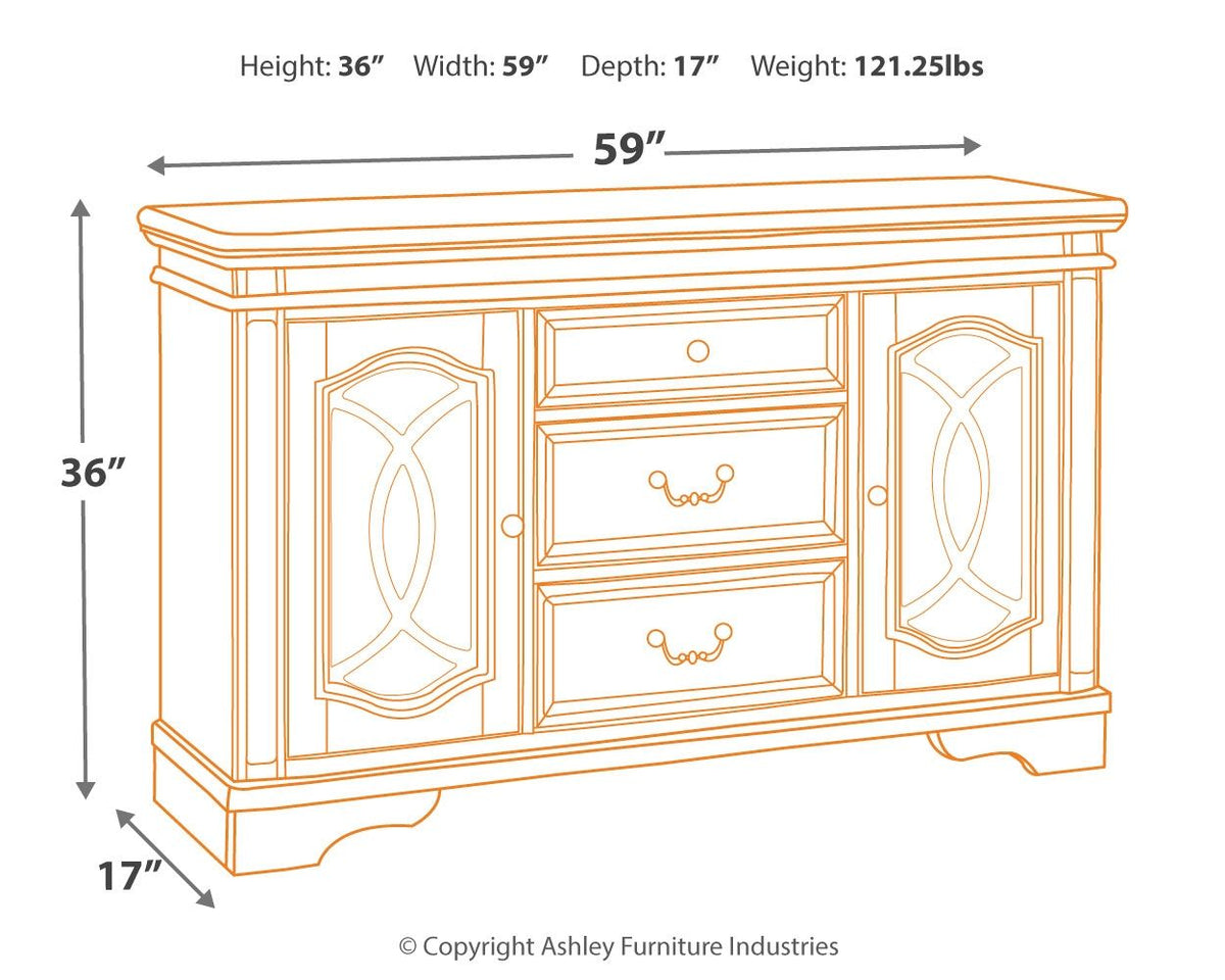 Realyn - Dining Room Server - Chipped White