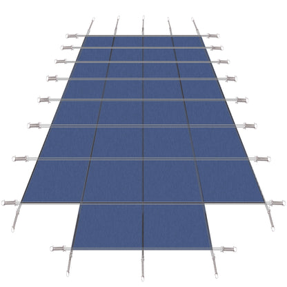 Pool Safety Cover, Fits 18 X 36Ft Rectangular Inground Winter Swimming Pools, High Strength Mesh - Blue