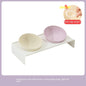 Ceramic Bevel Beveled Bowl Pet Cat Bowl