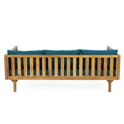 Claremont 3 Seater Daybed Teak Acacia Wood Water Resistant Cushions
