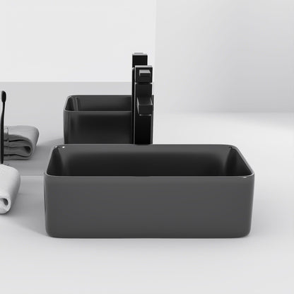 Modern European Design Ceramic Rectangular Vessel Bathroom Sink