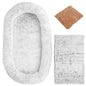 Human Size Dog Bed with Pillow Blanket 72.83x47.24x11.81in Bean Bag Bed Washable Removable Flurry Plush Cover Large Napping Human-Sized Bed For Adults