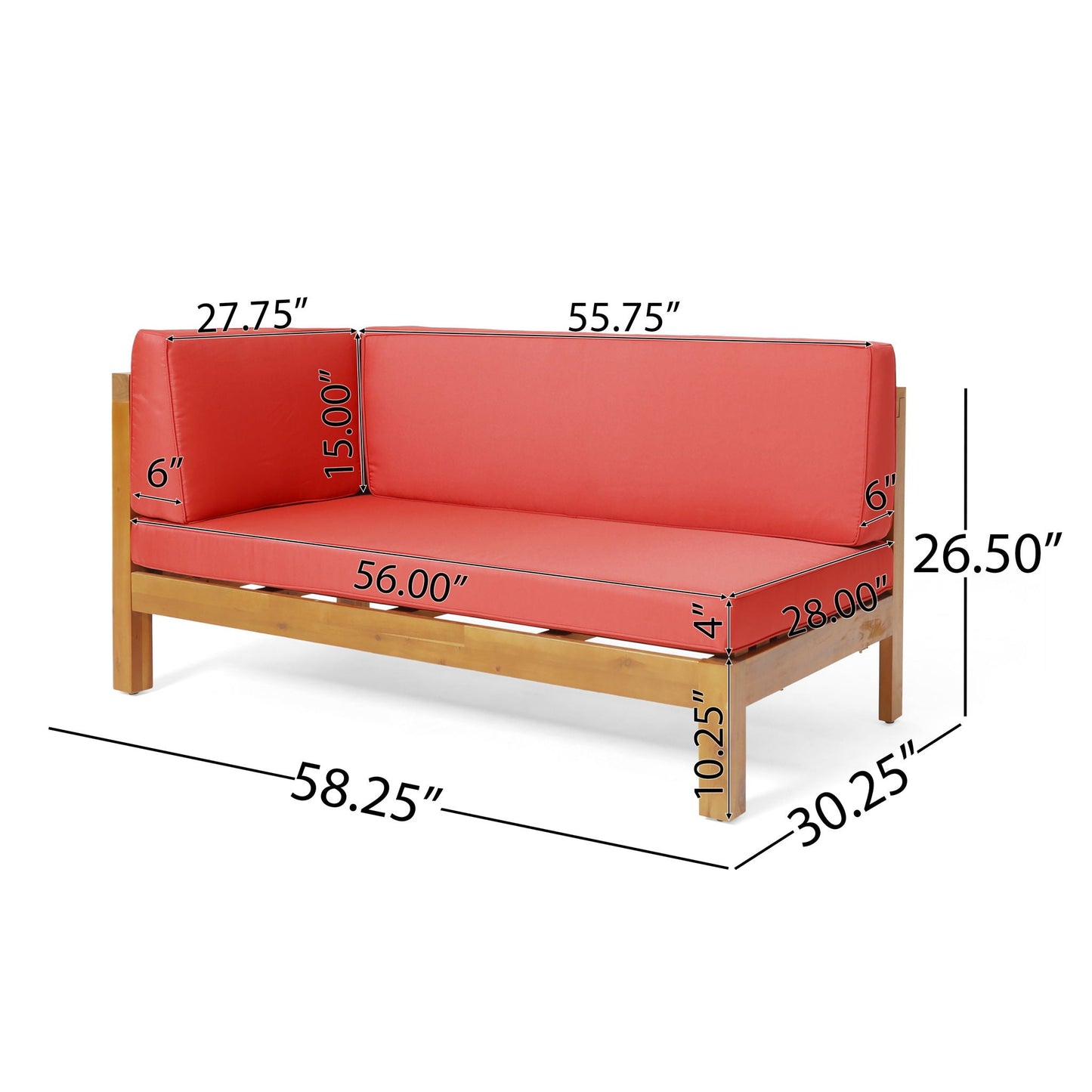 Brava X Back Corner Bench With Coffee Table