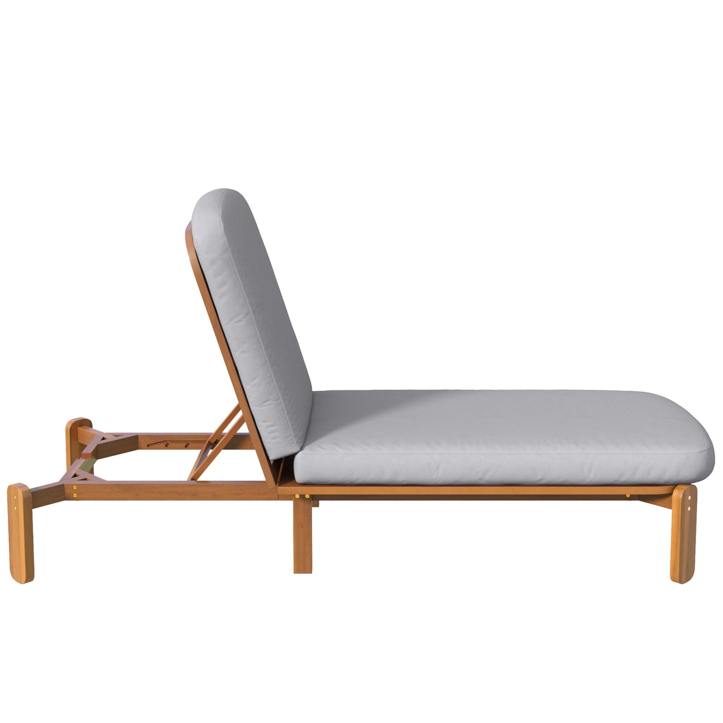 Outdoor Chaise Lounge With Adjustable Backrest