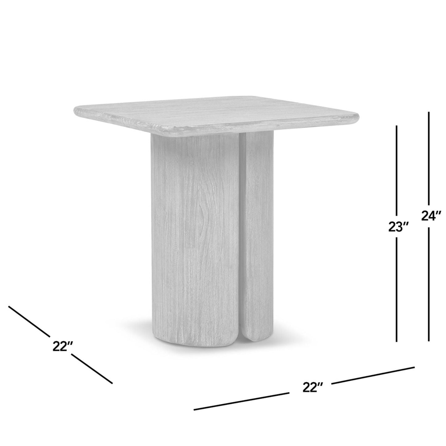 Sonoma - Square Pedestal Side Table - Antique Brown
