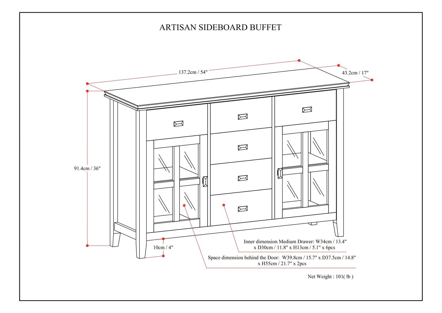 Artisan - Handcrafted Sideboard Buffet