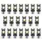 20Pcs T10 SMD5050 LED Light Bulbs 6000K Wedge Light Lamps Dome Map License Plate Car Interior Festoon Lights Kits