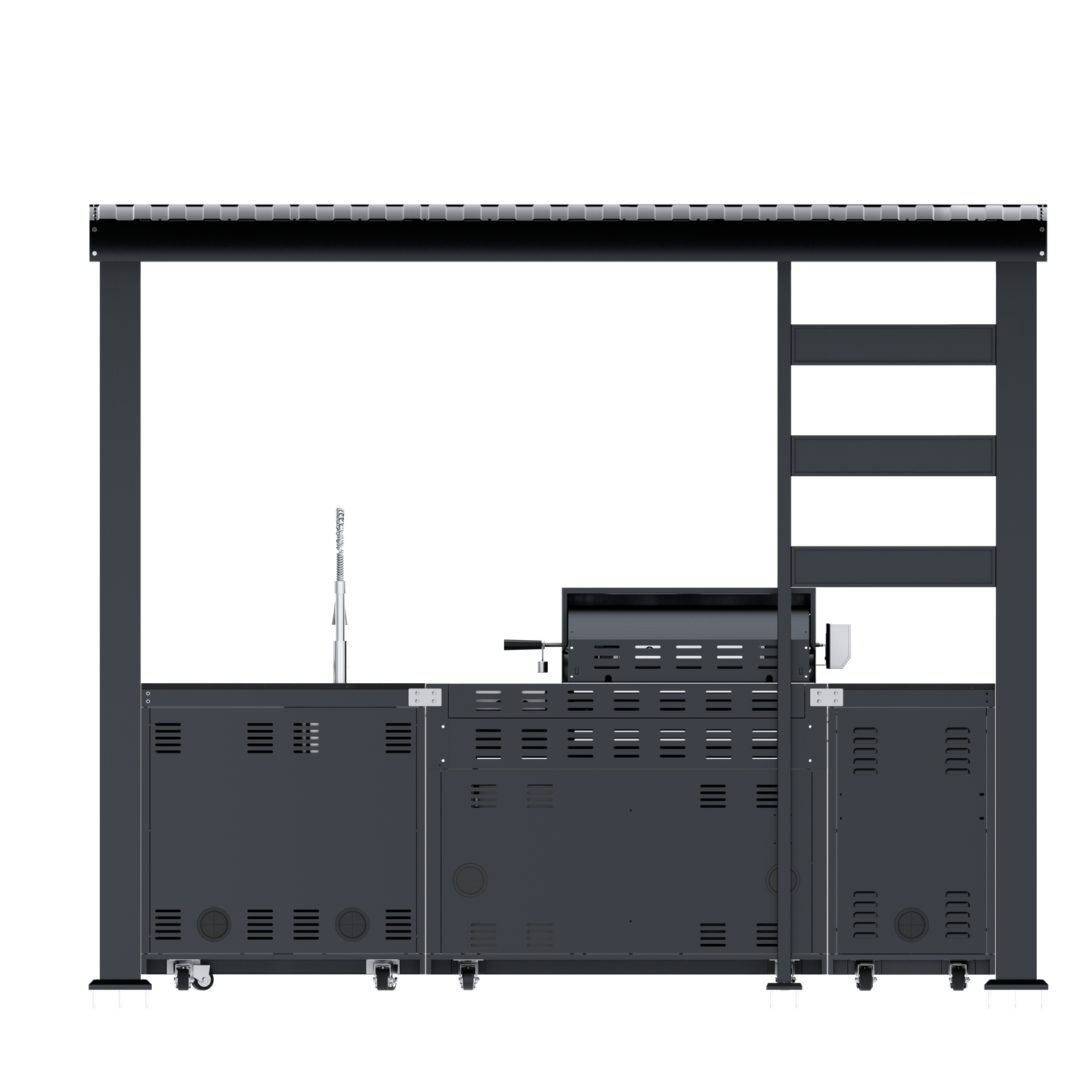 110-Inch Deluxe Stainless Steel Gas Outdoor Kitchen Grill