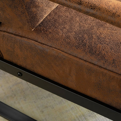 Classic Mid Century Modern Accent Chair With Durable Square Metal Frame, Armchair