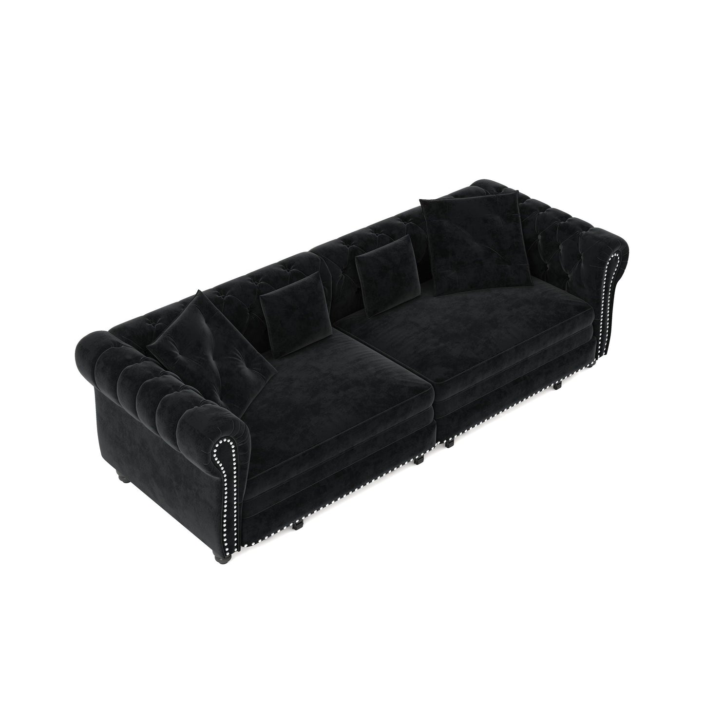 3 In 1 Convertible Sleeper Sofa Bed With Movable Ottoman