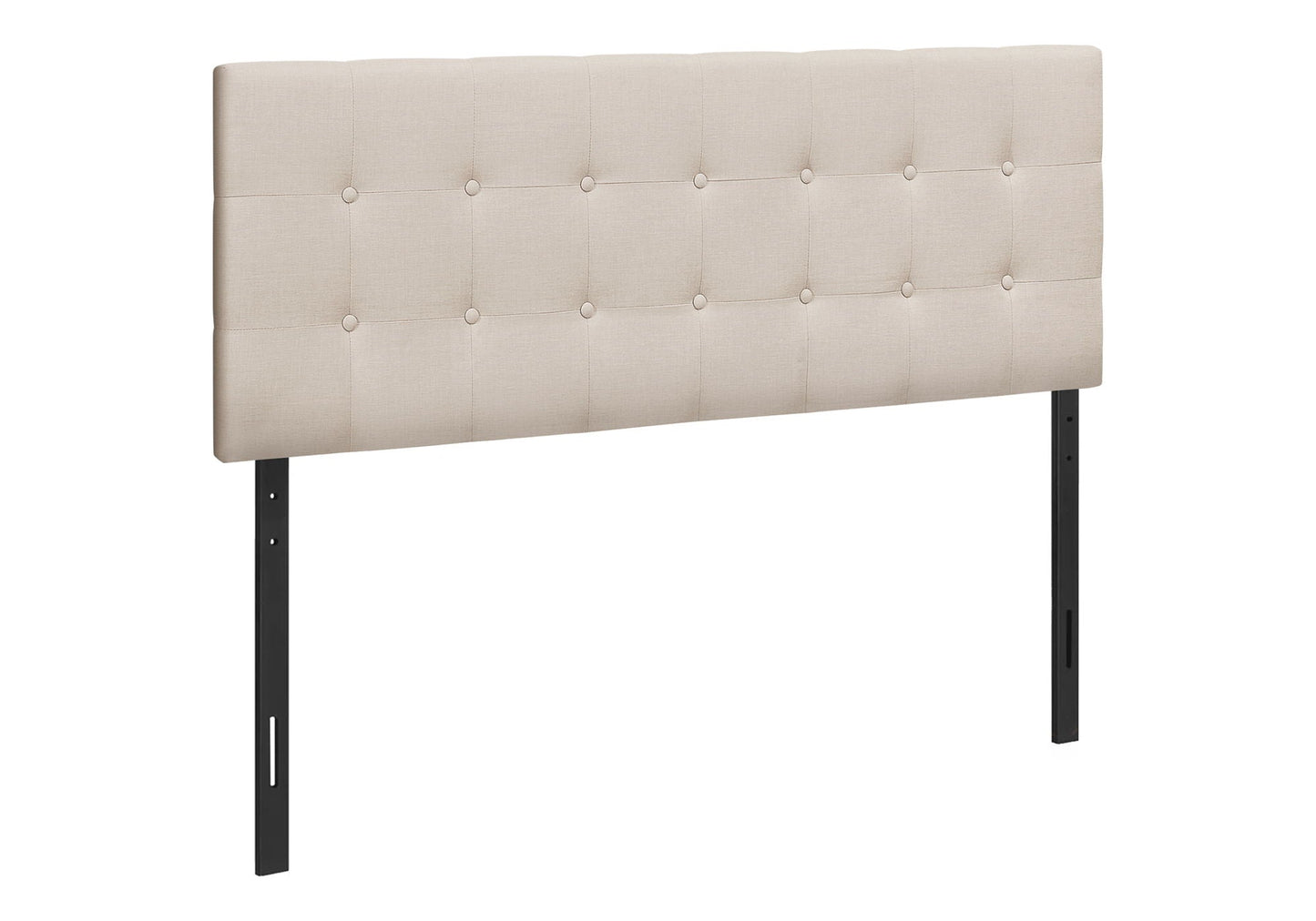 Queen Size Upholstered Transitional Beige Headboard