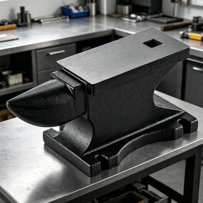 100 Lbs Single Horn Anvilб Counterop And Stable Base - Black