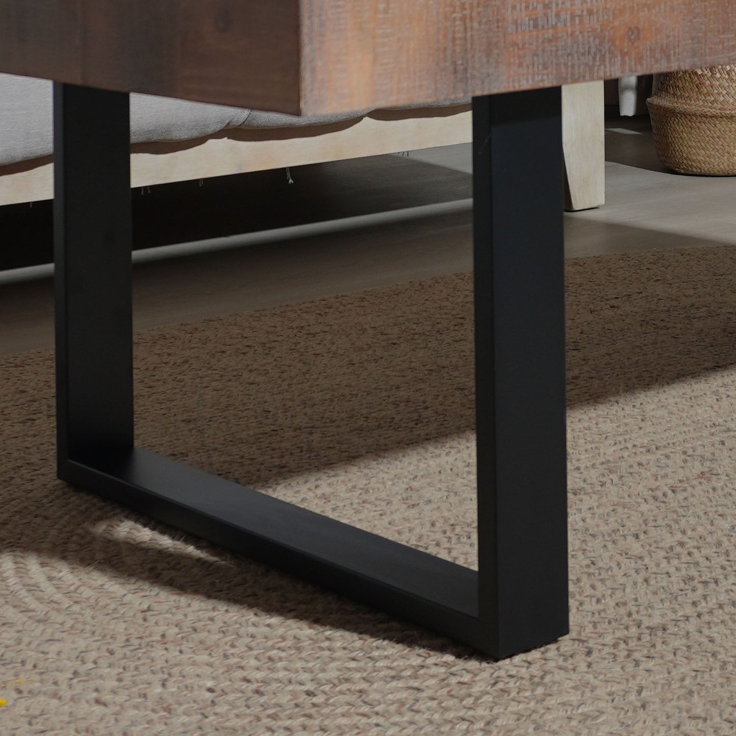Rectangular Coffee Table With U-Shaped Legs Living Room - Multi