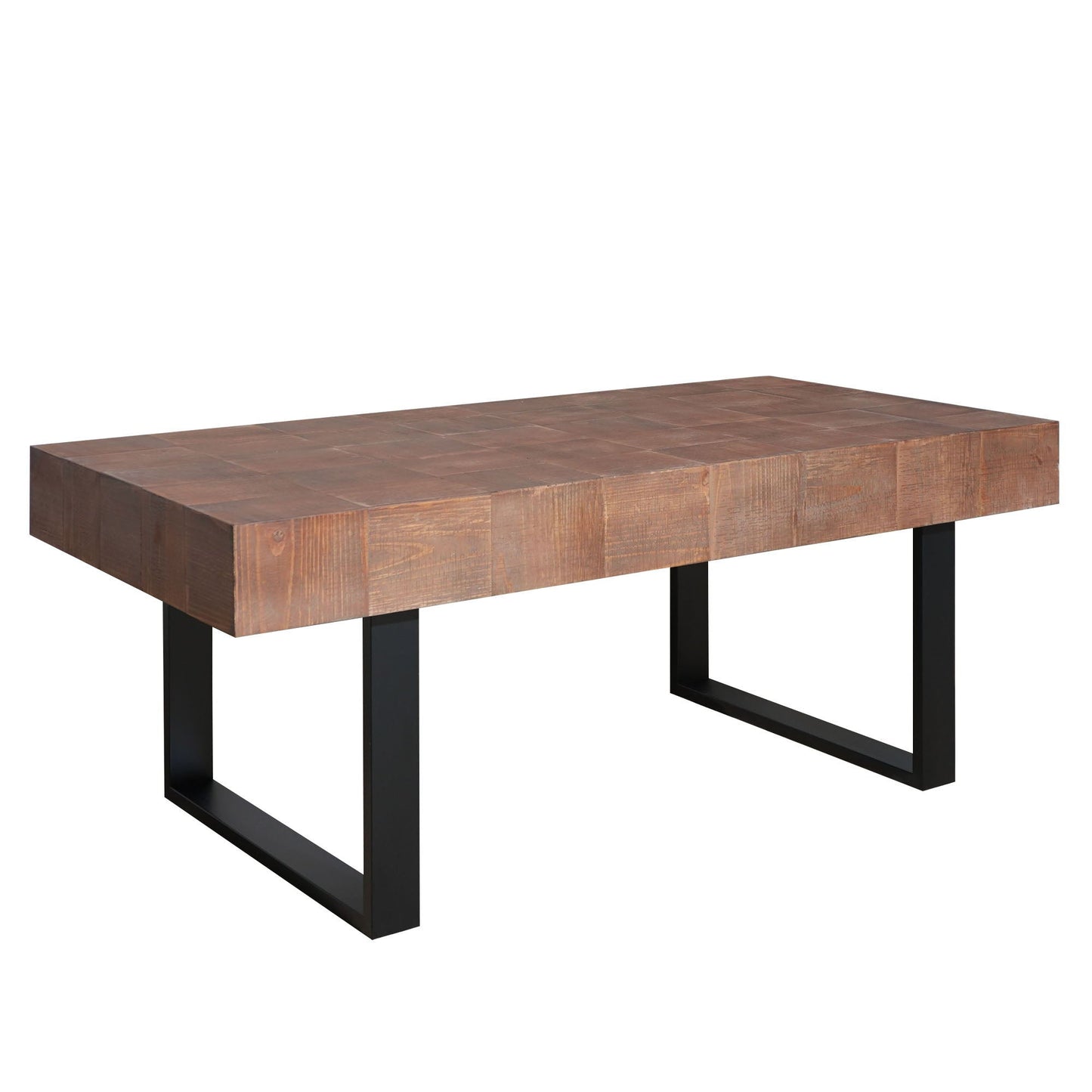 Rectangular Coffee Table With U-Shaped Legs Living Room - Multi