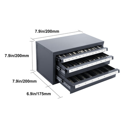 End Mill Dispenser Cabinet, Three-Drawer Organizer for End Mill Storage
