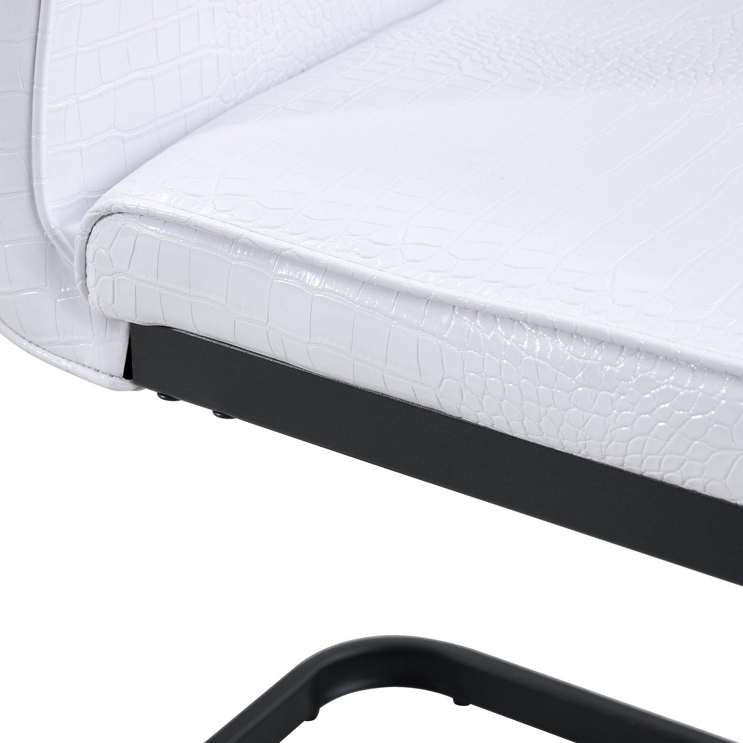 Alligator Skin Upholstered Dining Chairs