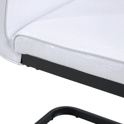 Alligator Skin Upholstered Dining Chairs