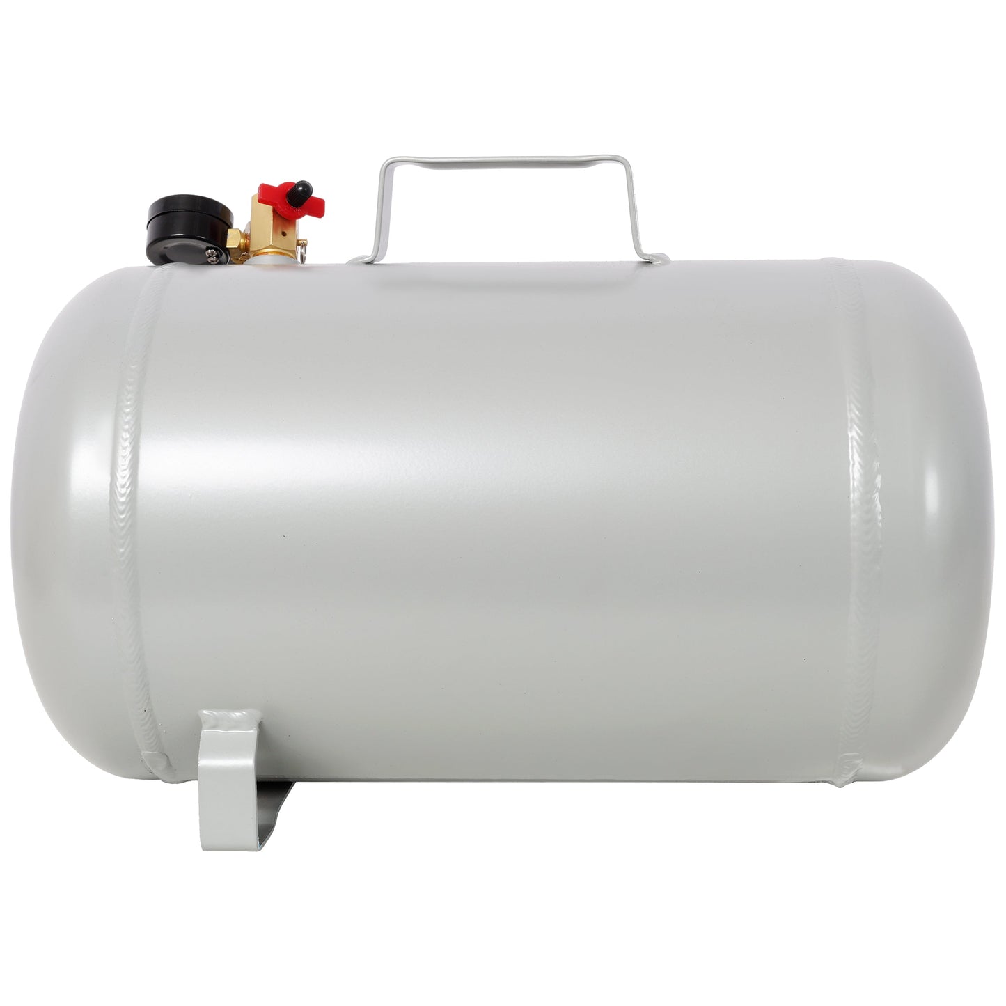 Portable 5 Gallon Aluminum Air Tank with Pressure Gauge and Hose