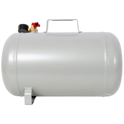 Portable 5 Gallon Aluminum Air Tank with Pressure Gauge and Hose