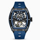 Mens Transparent Barrel-Shaped Fully Luminous Waterproof Mechanical Watch