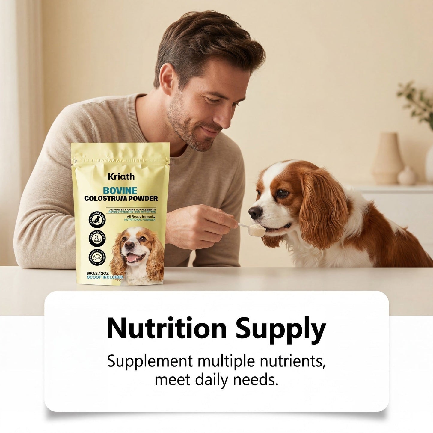 Bovine Colostrum Nutritional Supplement For Dogs Daily Care For Dogs Body Supplements And Balanced Nutrition
