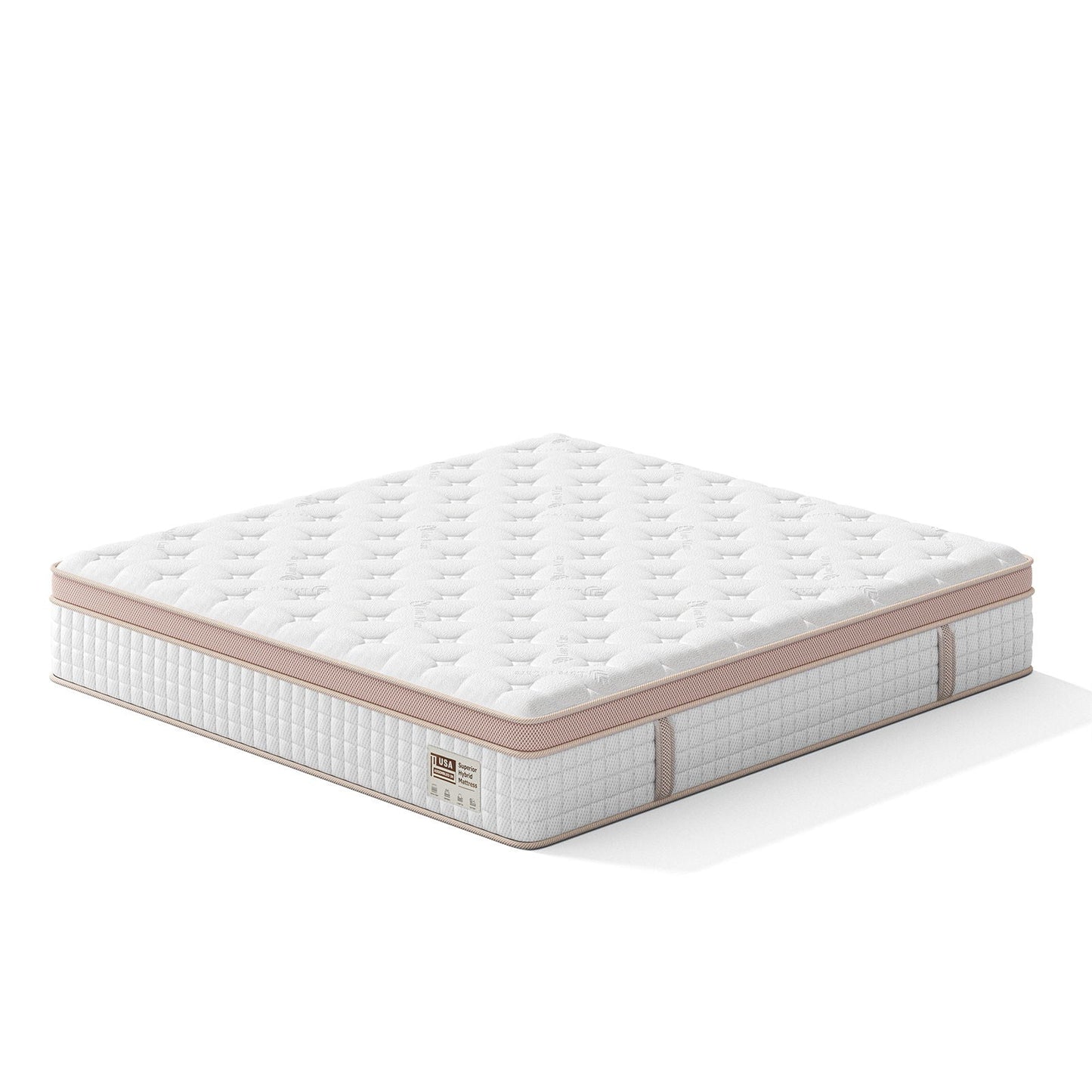 12" King Size Firm Hybrid Mattress, Gel Memory Foam & Pocket Springs