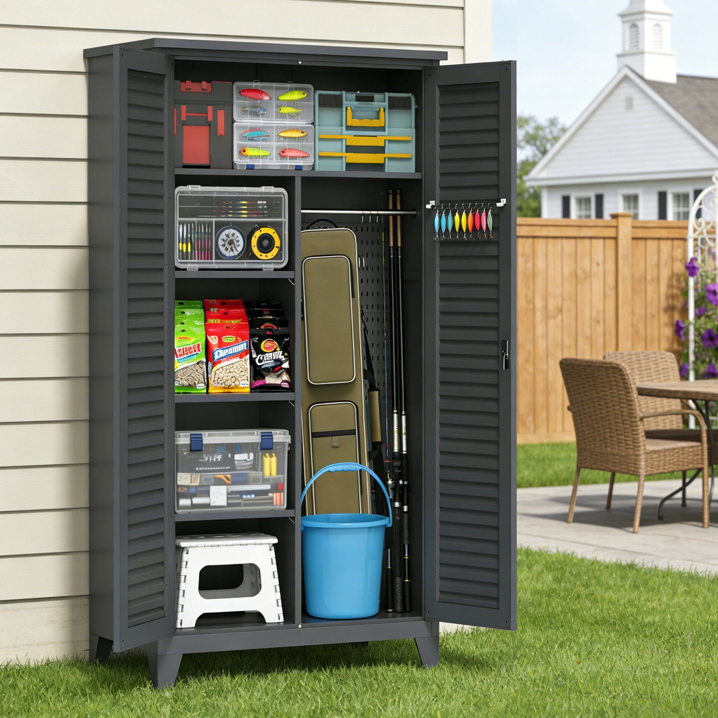 73'' Tall Metal Tool Storage Cabinet