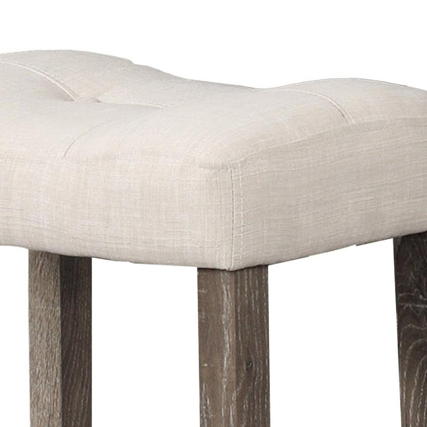 Transitional Style Counter Height Dining Stool With Footrest (Set of 2)