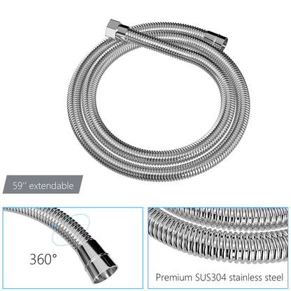 10" Square Dual Shower Head System Wall Mounted With Rough In Valve Modern Bathroom Fixture