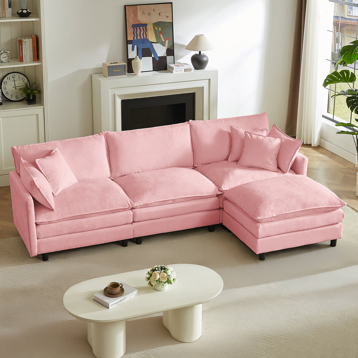 Modular Sectional Sofa - 110 Inch L Shaped Couch Set