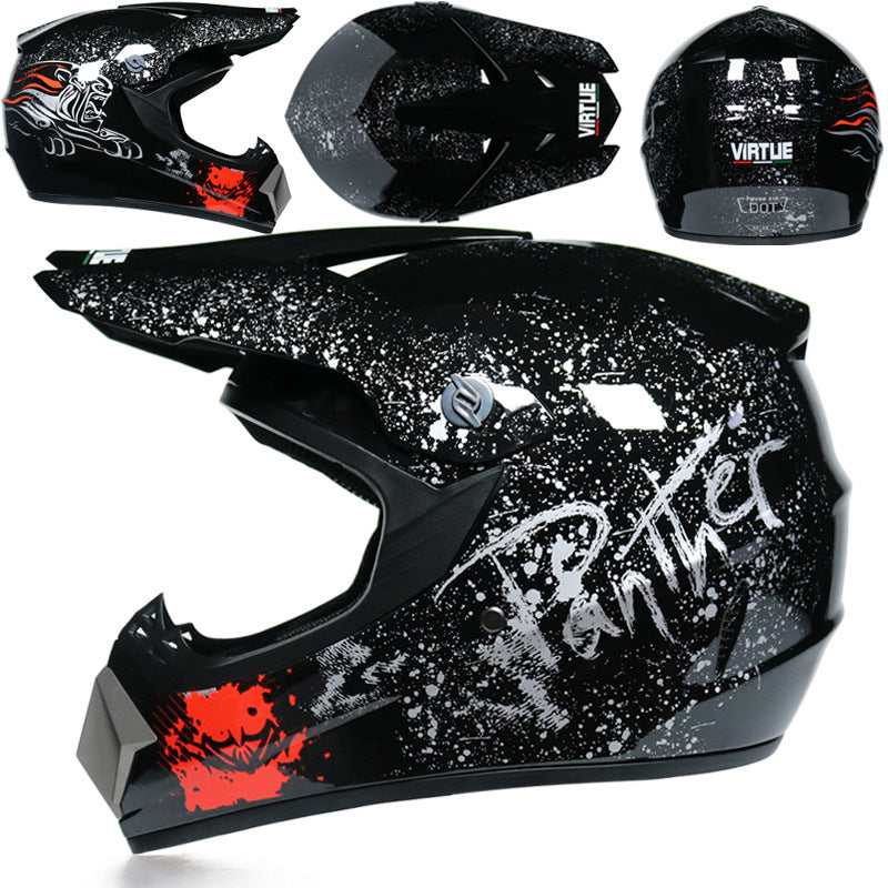 Youth Off-Road Motorcycle Helmet - [green] | Lightweight Motocross Full Face Shield for Dirt Bike & ATV