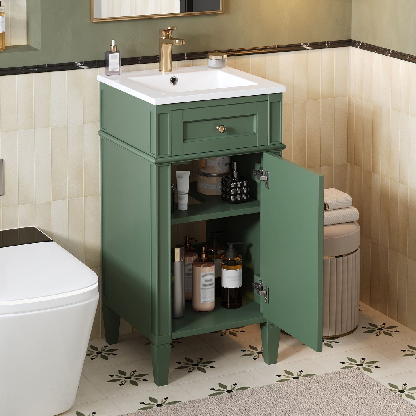 French Style Bathroom Vanity With Sink