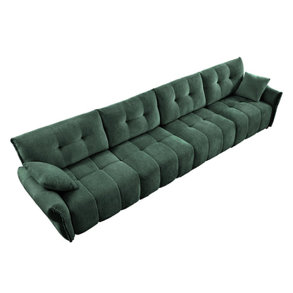Modern 4-Seater Sofa, Solid Wood Frame In Premium Chenille