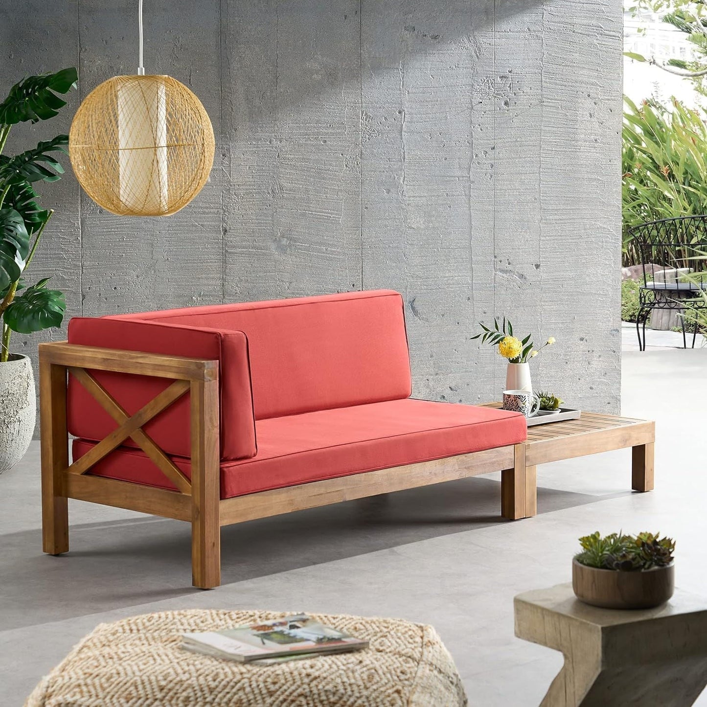 Brava X Back Corner Bench With Coffee Table