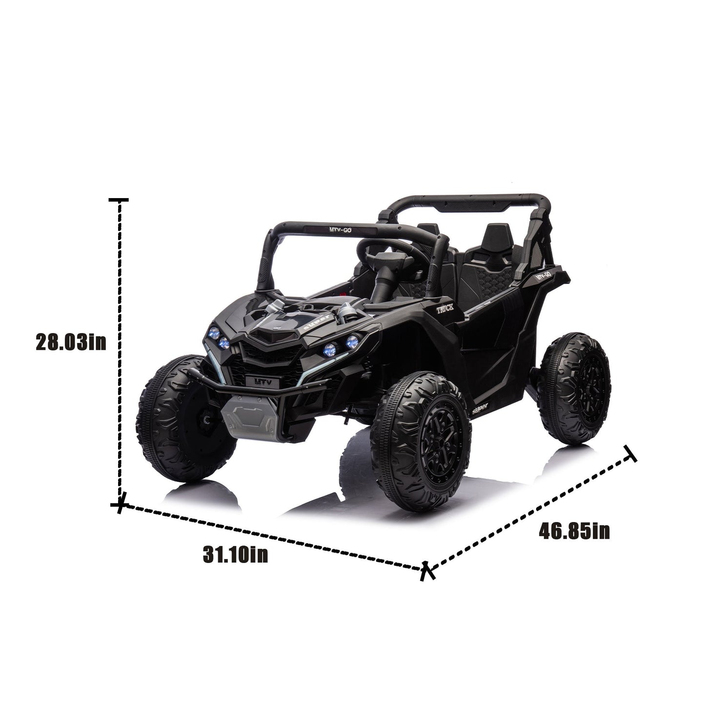 24V Two-Seater Kids Ride-On UTV with Parental Remote Control