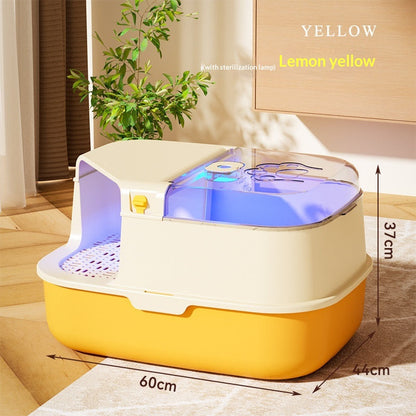 Enclosed Splash-Proof Cat Litter Box