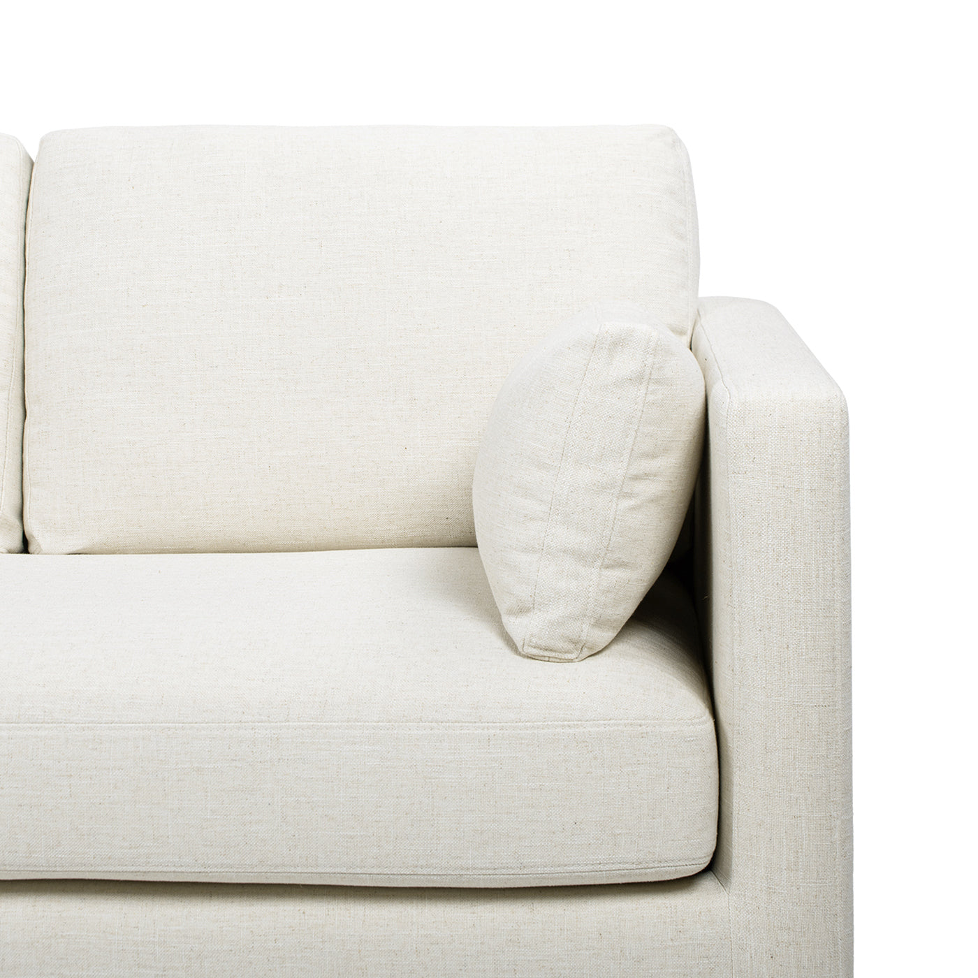 Knox 84' Modern Farmhouse Sofa, Flax White Linen