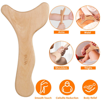Wood Therapy Massage Tool Lymphatic Drainage Paddle Wooden Scraping Tools Therapy Massager Body Sculpting Tool