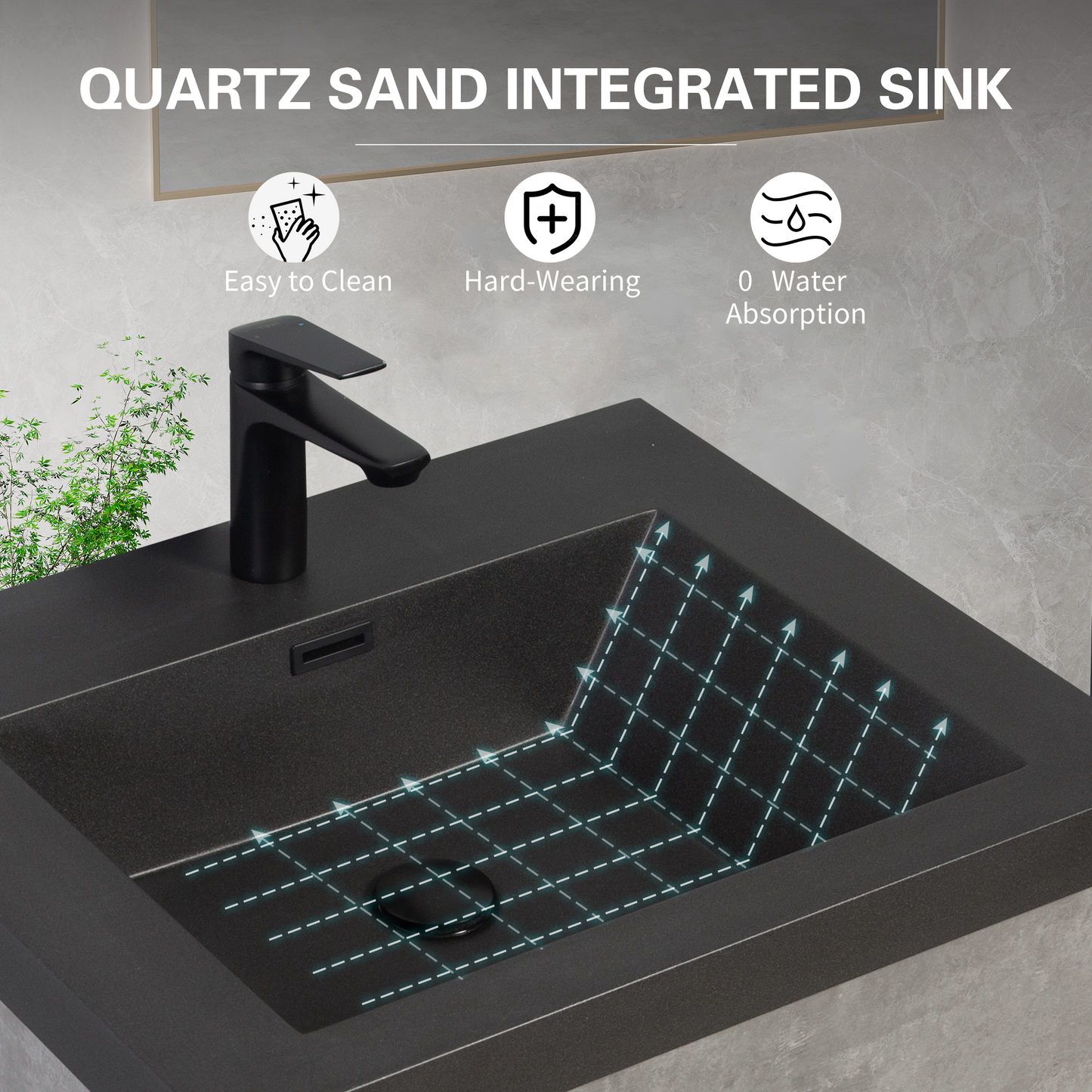 72" Floating Vanity with Sink, Modern Wall-Mounted Storage Cabinet