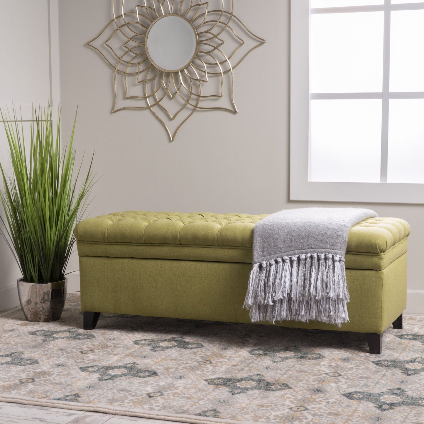 Juliana Storage Ottoman With Birch Legs
