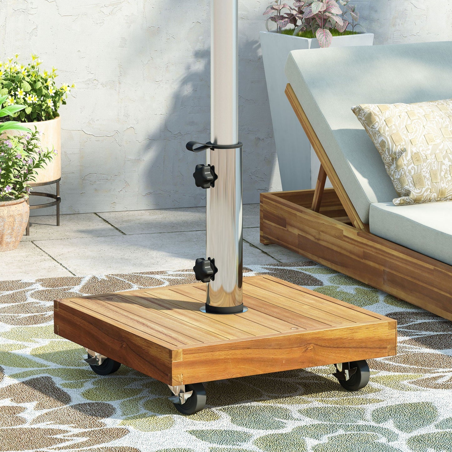 Ralph Square Umbrella Base - Teak
