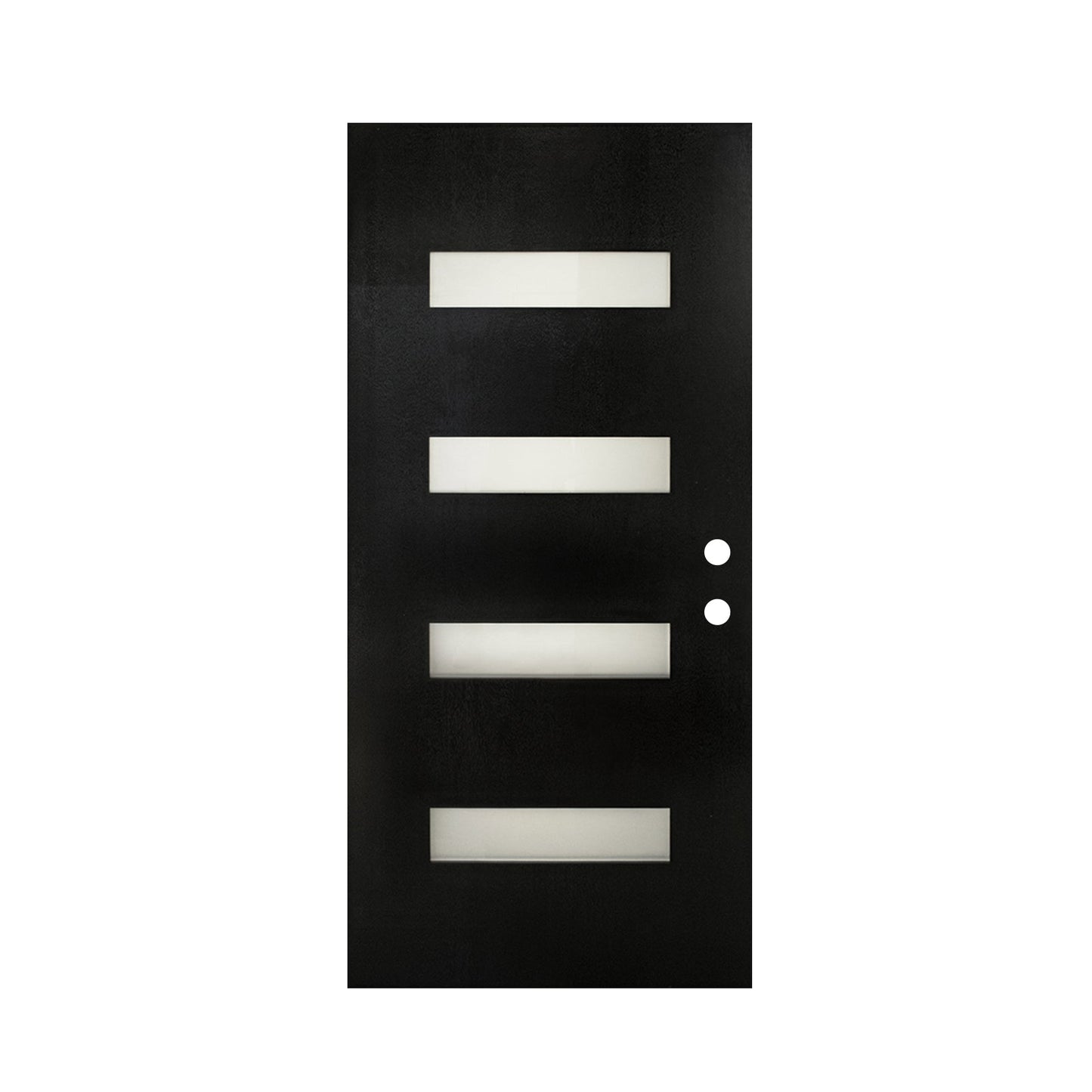 36 x 80 Fiberglass Entry Door with Brickmould & Frosted Glass
