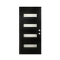 36 x 80 Fiberglass Entry Door with Brickmould & Frosted Glass