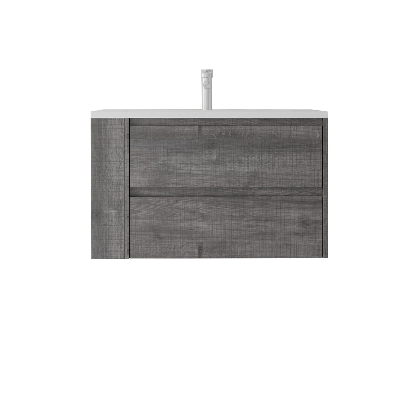 36 Inch Floating Bathroom Vanity with Sink, Soft-Close Door, Ceramic Sink, Plywood