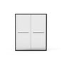 Frame Double Sliding Shower Door, Bypass Bathroom Sliding Door With Premium Clear Tempered Glass, Hardware Sliding Glass Shower Enclosure - Matte Black