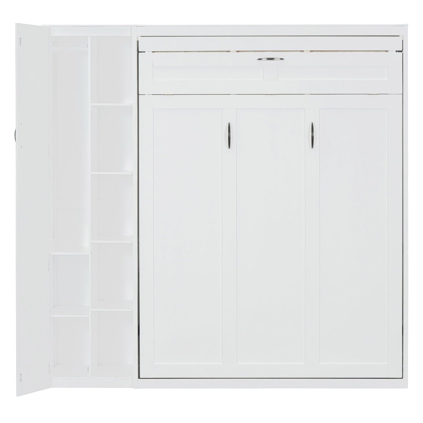 Murphy Wall Bed With Shelves, Wardrobe And LED Lights