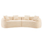 Curved Compressed Sofa, Nordic-Style Design For Living Room